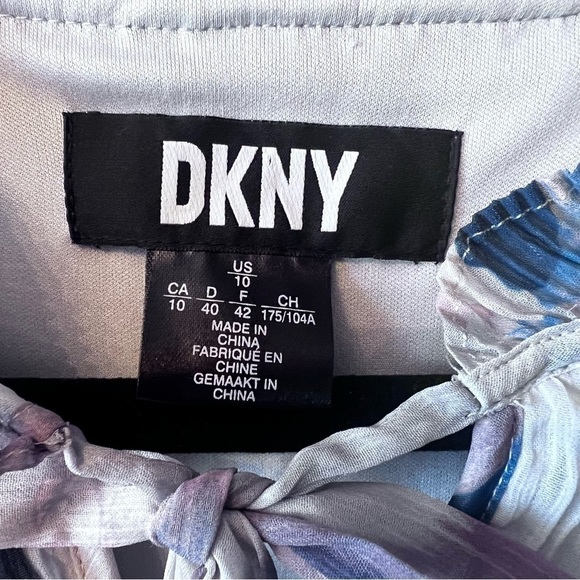 DKNY Floral Romantic Modest dress Sz:10 Color: White/pink/ / blue/ floral print - Picture 4 of 8